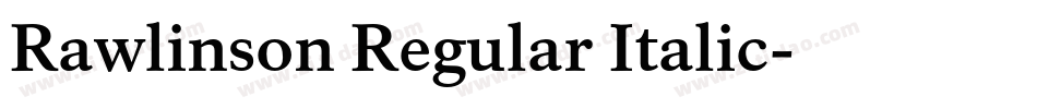 Rawlinson Regular Italic字体转换